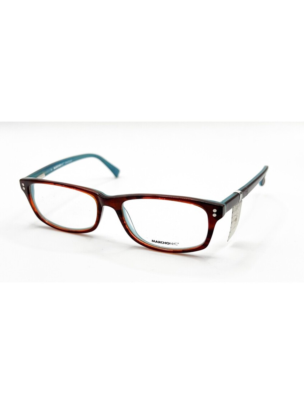 Marchon Nyc M220 231 Root Beer Sky Authentic Eyeglasses 50-16-135